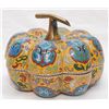 Image 1 : CHINESE CLOISONNE LIDDED PUMPKIN FORM BOX