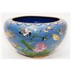 Image 1 : LARGE CHINESE CLOISONNE BIRDS & INSECTS BOWL