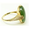 Image 2 : 10K YELLOW GOLD LADIES CABOCHON JADE RING