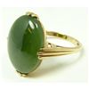 Image 4 : 10K YELLOW GOLD LADIES CABOCHON JADE RING