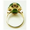 Image 5 : 10K YELLOW GOLD LADIES CABOCHON JADE RING