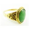 Image 2 : 18K YELLOW GOLD JADE CABOCHON JADEITE RING