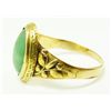 Image 3 : 18K YELLOW GOLD JADE CABOCHON JADEITE RING