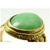 Image 6 : 18K YELLOW GOLD JADE CABOCHON JADEITE RING