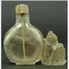 Image 4 : CHINESE CARVED ROCK CRYSTAL SNUFF BOTTLE