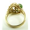 Image 4 : 18K YELLOW GOLD AND JADE FLORAL RING