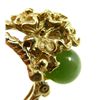 Image 6 : 18K YELLOW GOLD AND JADE FLORAL RING
