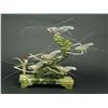 Image 2 : CHINESE CARVED JADE & AGATE SHRIMP GROUP FIGURE