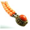 Image 3 : CHINESE CARVED RED CORAL BEADED NECKLACE