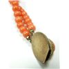 Image 5 : CHINESE CARVED RED CORAL BEADED NECKLACE