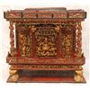 Image 9 : CHINESE CARVED GILT WOODEN TEMPLE STRUCTURE