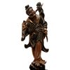 Image 3 : PAIR OF CHINESE CARVED WOOD FIGURES ON JOINED BASE