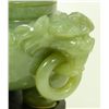 Image 3 : CHINESE HAND CARVED JADE LIDDED FOO DOG URN
