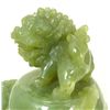 Image 4 : CHINESE HAND CARVED JADE LIDDED FOO DOG URN