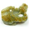 Image 4 : CHINESE RELIEF CARVED JADEITE NIAN & YOUNG FIGURE