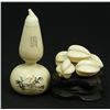 Image 1 : CARVED IVORY GOURD SNUFF & STAR FRUIT GROUP