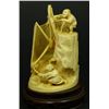 Image 1 : CHINESE HAND CARVED IVORY FISHERMAN GROUP FIGURE