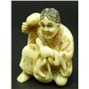 Image 3 : 5pc JAPANESE POLYCHROMED NETSUKE FIGURES