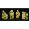 Image 1 : 4 JAPANESE POLYCHROMED NETSUKE FIGURES