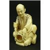 Image 2 : 4 JAPANESE POLYCHROMED NETSUKE FIGURES