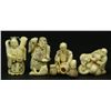 Image 1 : 4 JAPANESE IVORY POLYCHROMED NETSUKE FIGURES