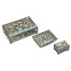 Image 1 : 3pc CHINESE ENAMELED METAL SMOKER'S SET