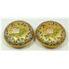 Image 1 : PAIR OF CHINESE ENAMELED COVERED BOXES