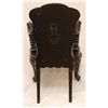 Image 8 : CHINESE CARVED AND LACQUERED BLACK ARMCHAIR