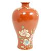 Image 5 : 19th C CHINESE FAMILLE ROSE COPPER RED GLAZE VASE
