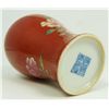 Image 7 : 19th C CHINESE FAMILLE ROSE COPPER RED GLAZE VASE