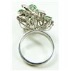 Image 6 : 14K WHITE GOLD BURMESE JADE & DIAMOND RING