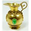 Image 2 : 14K YELLOW GOLD AND JADE FIGURAL PITCHER PENDANT