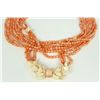 Image 2 : PINK CORAL 9 STRAND BEADED NECKLACE