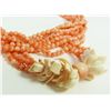 Image 3 : PINK CORAL 9 STRAND BEADED NECKLACE