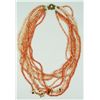 Image 1 : PINK CORAL 9 STRAND BEADED NECKLACE