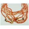 Image 2 : PINK CORAL 9 STRAND BEADED NECKLACE
