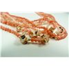 Image 3 : PINK CORAL 9 STRAND BEADED NECKLACE