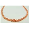 Image 2 : PINK CORAL SINGLE STRAND BEADED NECKLACE
