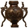 Image 4 : JAPANESE BRONZE 4pc DRAGON & EAGLE URN