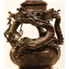 Image 5 : JAPANESE BRONZE 4pc DRAGON & EAGLE URN