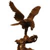 Image 8 : JAPANESE BRONZE 4pc DRAGON & EAGLE URN
