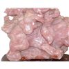 Image 7 : LARGE CHINESE ROSE QUARTZ FOO DOG & YOUNG CARVING
