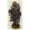 Image 3 : CHINESE RELIEF CARVED AMETHYST FLORAL LIDDED URN