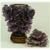 Image 4 : CHINESE RELIEF CARVED AMETHYST FLORAL LIDDED URN