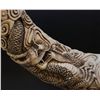 Image 2 : CHINESE CARVED HIPPO IVORY MOUNTED TUSKS