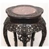 Image 2 : CHINESE CARVED TEAKWOOD HEXAGON STAND TABLE