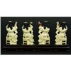 Image 6 : 4 CHINESE CARVED IVORY MEIREN FIGURES