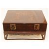 Image 1 : OLD CHINESE WOODEN LACQUER CHEST ON STAND