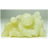 Image 1 : CHINESE CARVED WHITE JADE FIGURE OF CHILD