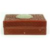 Image 2 : CHINESE CINNABAR & WHITE JADE APPLIQUE BOX